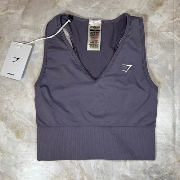 Women’s Gymshark Everyday Seamless Crop Tank – Fog Purple, Size XS (NWT) - Picture 1 of 5